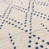 Nepal Cream/Blue Diamond Rug
